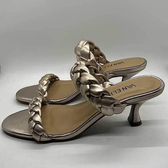 Vaneli NIB Shell Super Mercury Braided Open Toe Heels Sandals Shoes **Size 9.5** - Picture 4 of 8